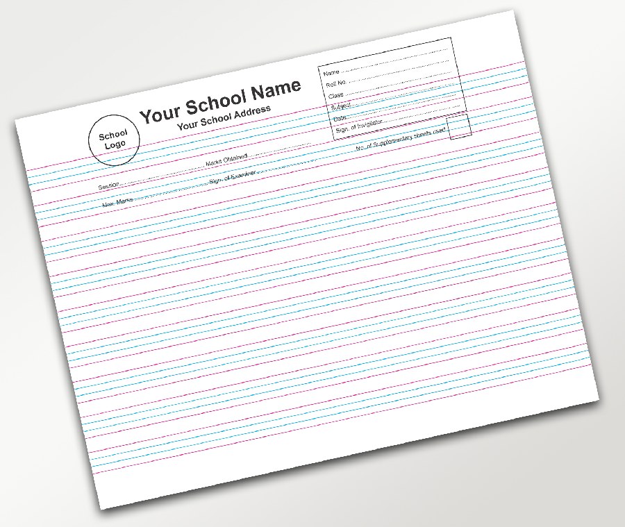 Ruled answer sheet